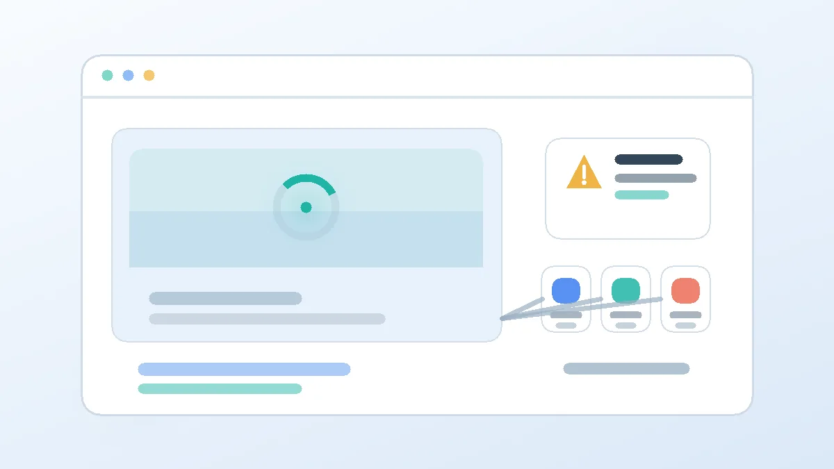 Example diagram showing slow website performance and loading delay